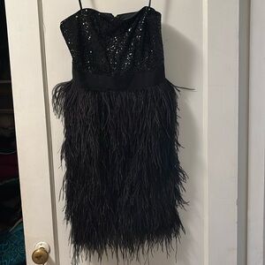Like new Milly sequin and ostrich feather cocktail dress